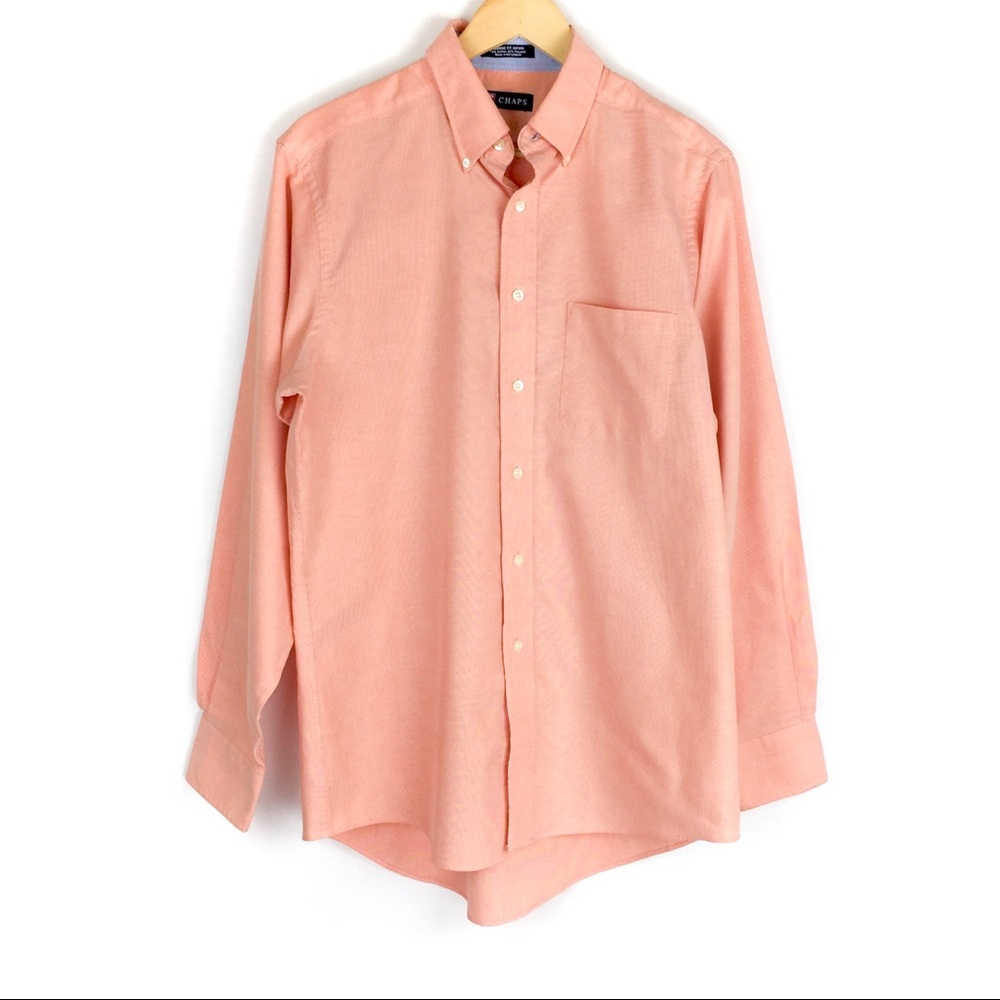 Chaps Twill Button Down Shirt 15-15 1/2 34 35 Medium